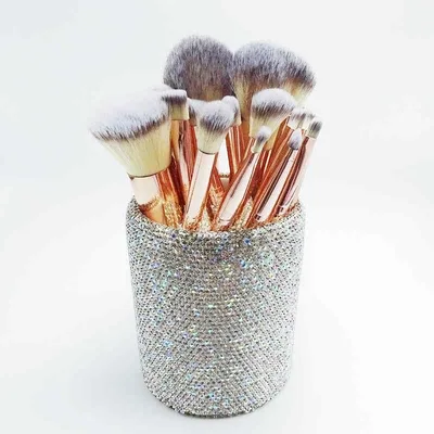 メイクブラシ セット レディース メイクブラシケース 18本入り キラキラ スタンド メイク道具 カチューシャ まつげコーム ビューラー 23点セット メイクアップ メイクブラシセット 収納ケース 携帯用 ナイロン