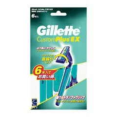 ジレット カスタム プラスEX 首振式(6本入) 【正規品】【k】【mor】【ご注文後発送までに2週間前後頂戴する場合がございます】