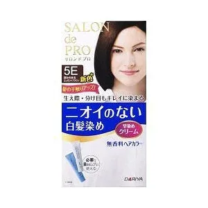 サロンドプロ 無香料ヘアカラー 早染めクリーム 5E 深みのあるエレガントブラウン 1セット 【正規品】