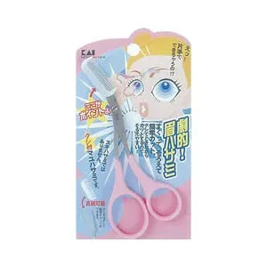 貝印 クシ付きマユハサミピンク KQ-809(1コ入) 【正規品】【k】【mor】【ご注文後発送までに2週間前後頂戴する場合がございます】