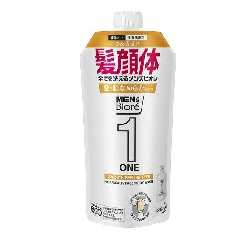 【20個セット】 花王 メンズビオレ ONE オールインワン 髪肌なめらかタイプ つめかえ用(340ml)×20個セット 【正規品】