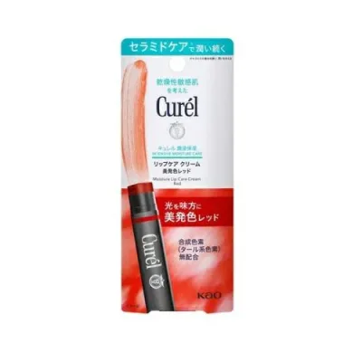 花王 キュレル リップケアクリーム 美発色レッド(4.2g)【正規品】