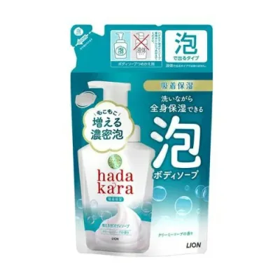 【5個セット】 ライオン ハダカラ ボディソープ 泡で出てくるタイプ クリーミーソープ つめかえ(440ml)×5個セット【正規品】