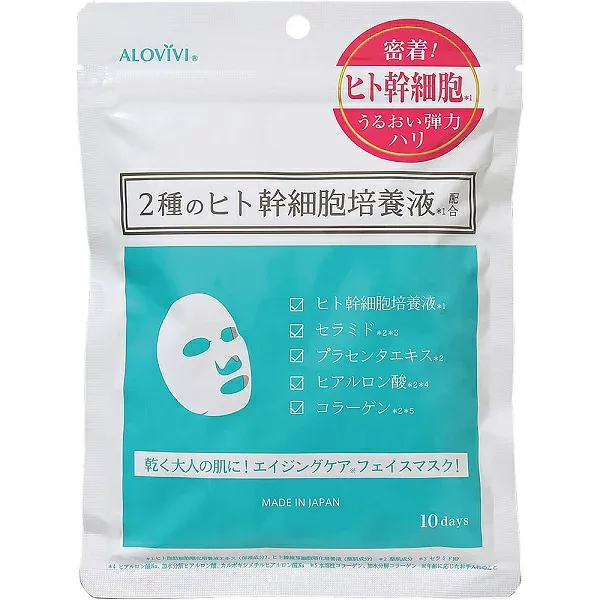 【30個セット】 東京アロエ アロヴィヴィ ヒト幹細胞フェイスマスク 10枚入×30個セット【正規品】【ori】【t-4】