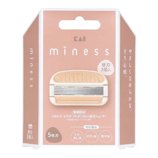 貝印 miness 替刃 3個入【正規品】【k】【ご注文後発送までに2週間前後頂戴する場合がございます】