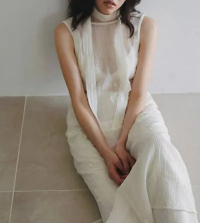 【即納】ànuke アンヌーク anuke2026AW 2026prefall 夏秋Embroidery Sleeveless Onepiece エンブロイダリースリーブレスワンピース62620306【2026AW新作】≪8月17日入荷≫
