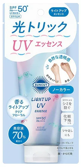 【スキンケア】KOSE(コーセー)日やけ止め(顔・からだ用)サンカットR ライトアップUVエッセンス ノーカラーSPF 50+PA++++ 80g【590】