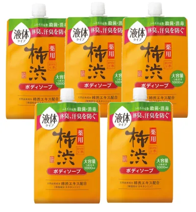 四季折々 薬用柿渋ボディソープ 大容量 1000ML×5【5個セット】 詰め替え つめかえ