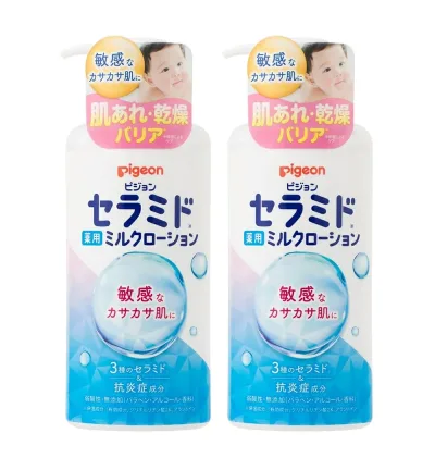 ピジョン 薬用ミルクローション 300g×2【2個セット】ベビーローション セラミド 赤ちゃん 保湿
