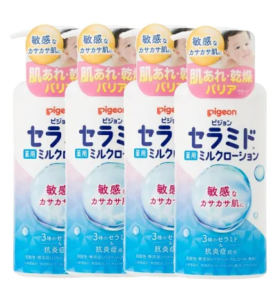 ピジョン 薬用ミルクローション 300g×4【4個セット】ベビーローション セラミド 赤ちゃん 保湿