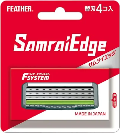 FEATHER フェザー サムライエッジ替刃4コ入 SE-4【ネコポス】送料無料 髭剃り 替刃 ひげそり
