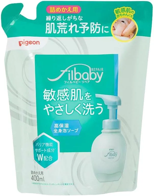 PIGEON ピジョン フィルベビーリペア ベビー全身泡ソープ詰めかえ用 泡400ml【ネコポス】贅沢もちもち