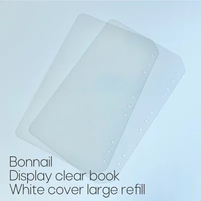 ボンネイル ジェルネイル サンプル チップ チャート カラー 保管@BonnailディスプレイクリアBOOKホワイトカバー large レフィル