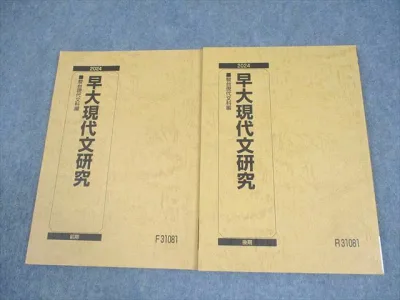 駿台 早稲田大学 早大現代文研究 テキスト通年セット 状態良い 2024 計2冊 014m0C