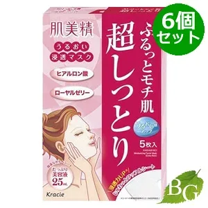 クラシエ 肌美精 うるおい浸透マスク 超しっとり 5枚入×6個セット