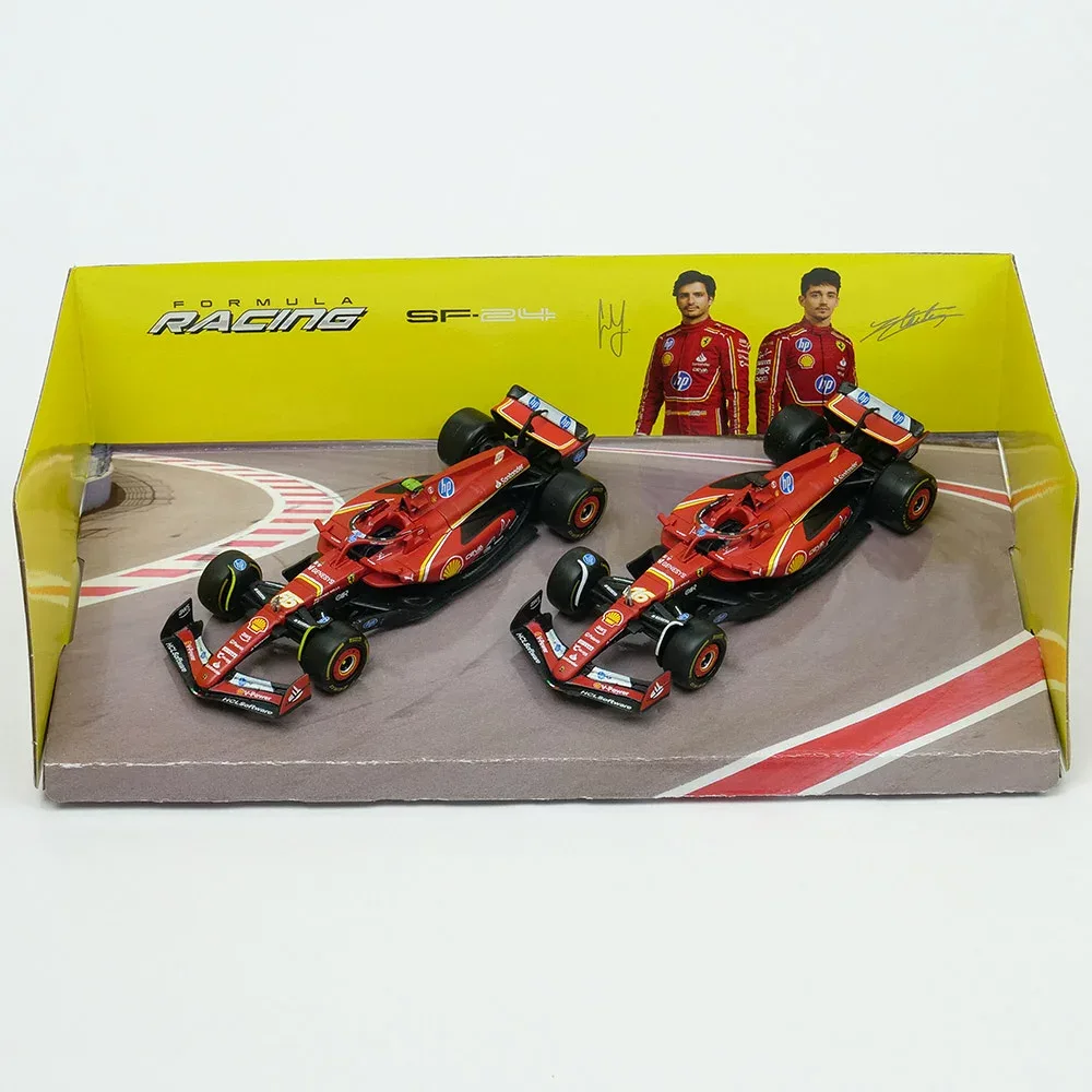 BBURAGO 1/43スケール フェラーリ SF24 ルクレール &サインツ F1 2024 2台セット BR-18-36839