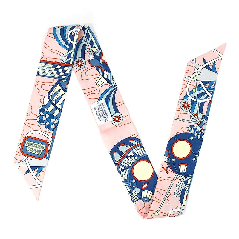 エルメス HERMES スカーフ ツイリー シルク オデッセイ ライトピンク ローズペール レディース ウィメンズ Twilly Odyssey Rose pale ヘア バッグ アクセサリー 持ち手 持ちて カバー リボン ナロー
