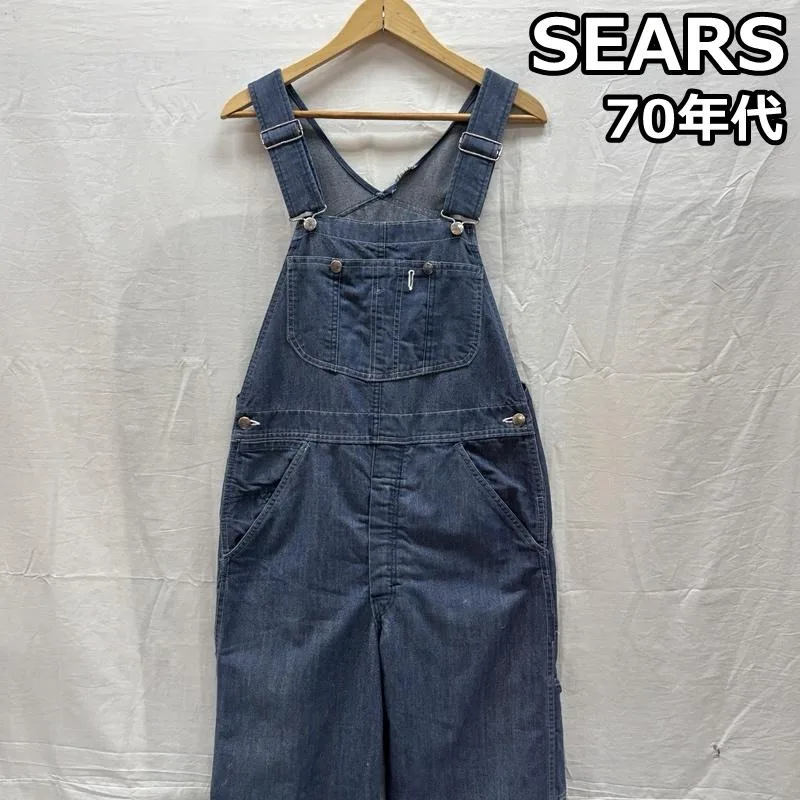 シアーズ 70年代 ビンテージ デニム オーバーオール SCOVILL ユニオンチケット 70s VINTAGE メンズ - ISItems【USED】【古着】【中古】50168301