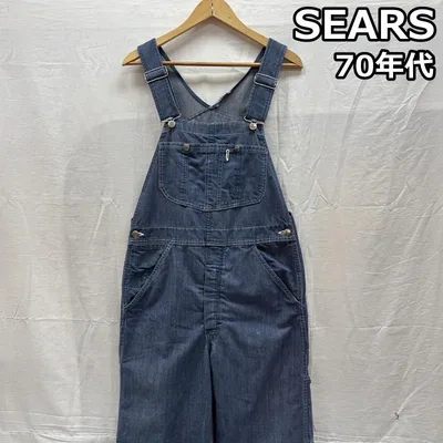 シアーズ 70年代 ビンテージ デニム オーバーオール SCOVILL ユニオンチケット 70s VINTAGE メンズ - ISItems【USED】【古着】【中古】50168301