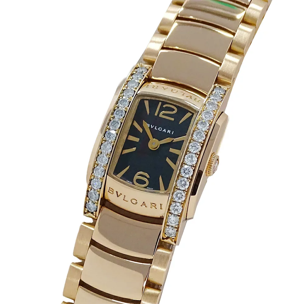 【5%Offクーポン配布中!4日20時〜9日1時59分まで!】ブルガリ BVLGARI 時計 レディース ブランド アショーマ ダイヤモンド クオーツ QZ 750PG 18K AAP26G ピンクゴールド 磨き済み 【中古】