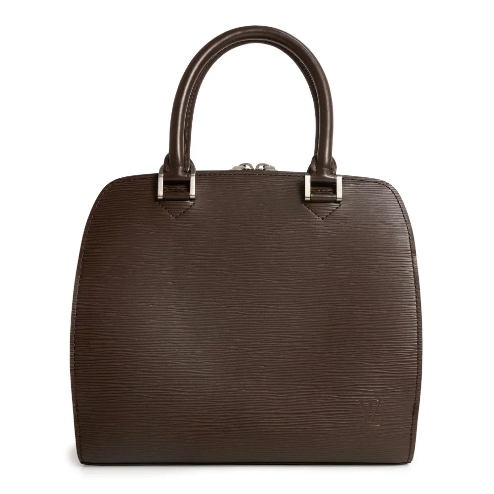 【未使用 展示品】LOUIS VUITTON ルイ ヴィトン M5205D ポンヌフ エピレザー モカ ブラウン ハンドバッグ マットシルバー金具