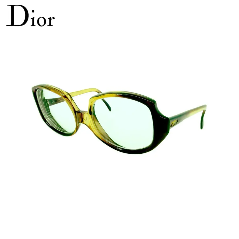 【秋のブランドBIG SALE★25%OFFクーポン】ディオール Dior サングラス 度入り フルリム サイドCDマーク入り ブラウン ベージュ シルバー メンズ 中古 ブランド ハイブランド ヴィンテージ