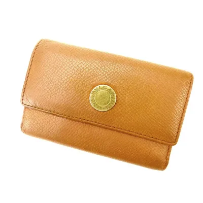 【秋のブランドBIG SALE★25%OFFクーポン】ブルガリ キーケース 6連キーケース ライトブラウン×ゴールド BVLGARI 【ブルガリ】 t13981s 【中古】 ブランド ハイブランド ヴィンテージ 送料無料