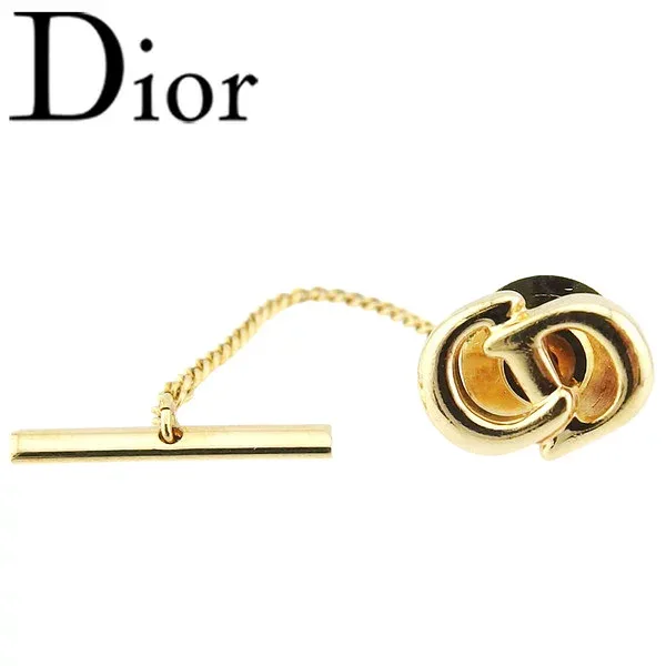 【AUTUMN BRAND SALE★27%OFFクーポン】【中古】 クリスチャン ディオール タイピン ネクタイピン ゴールドメッキ Christian Dior A2014 ブランド ハイブランド ヴィンテージ 送料無料