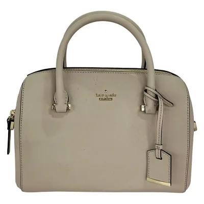 【中古】Kate spade(ケイトスペード) キャメロンストリート ラージ レーン ハンドバッグ ベージュ レザー