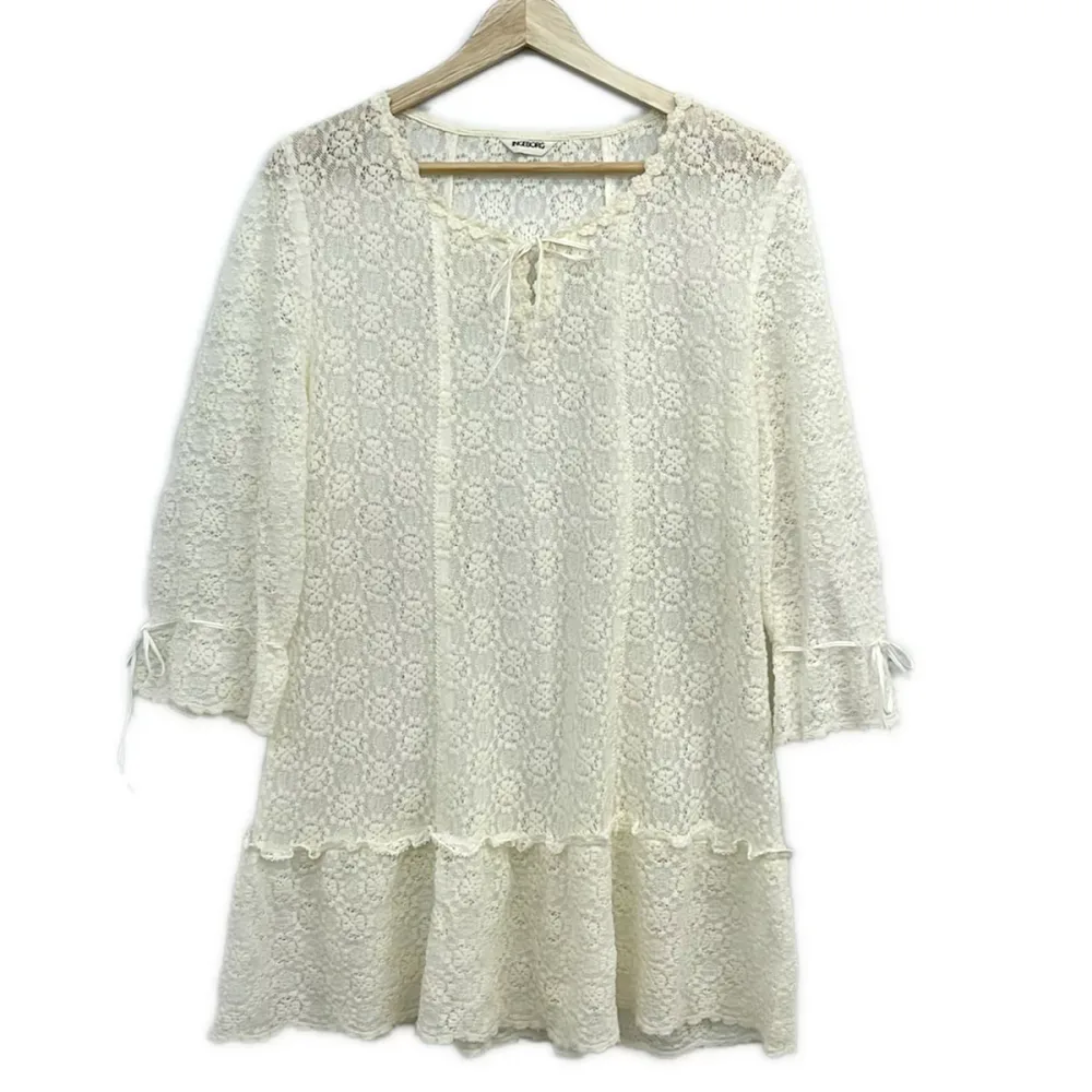 【中古】INGEBORG(インゲボルグ) チュニック レース アイボリー
