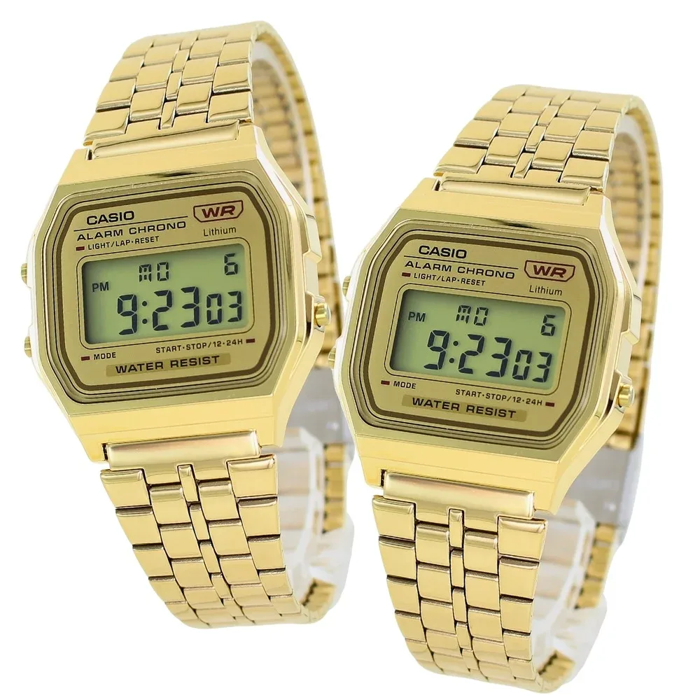 Pair watch for parents and children Casio Premium Not released in Japan Digital wristwatch with gold full metal watch case Couples Parents Present Matching pair Parent and child Friends Brothers Sisters Husband and wife Wedding anniversary Wife Husband Mother Father Respect for the Aged Day 60th birthday Pair gift Adult Graduation Enrollment