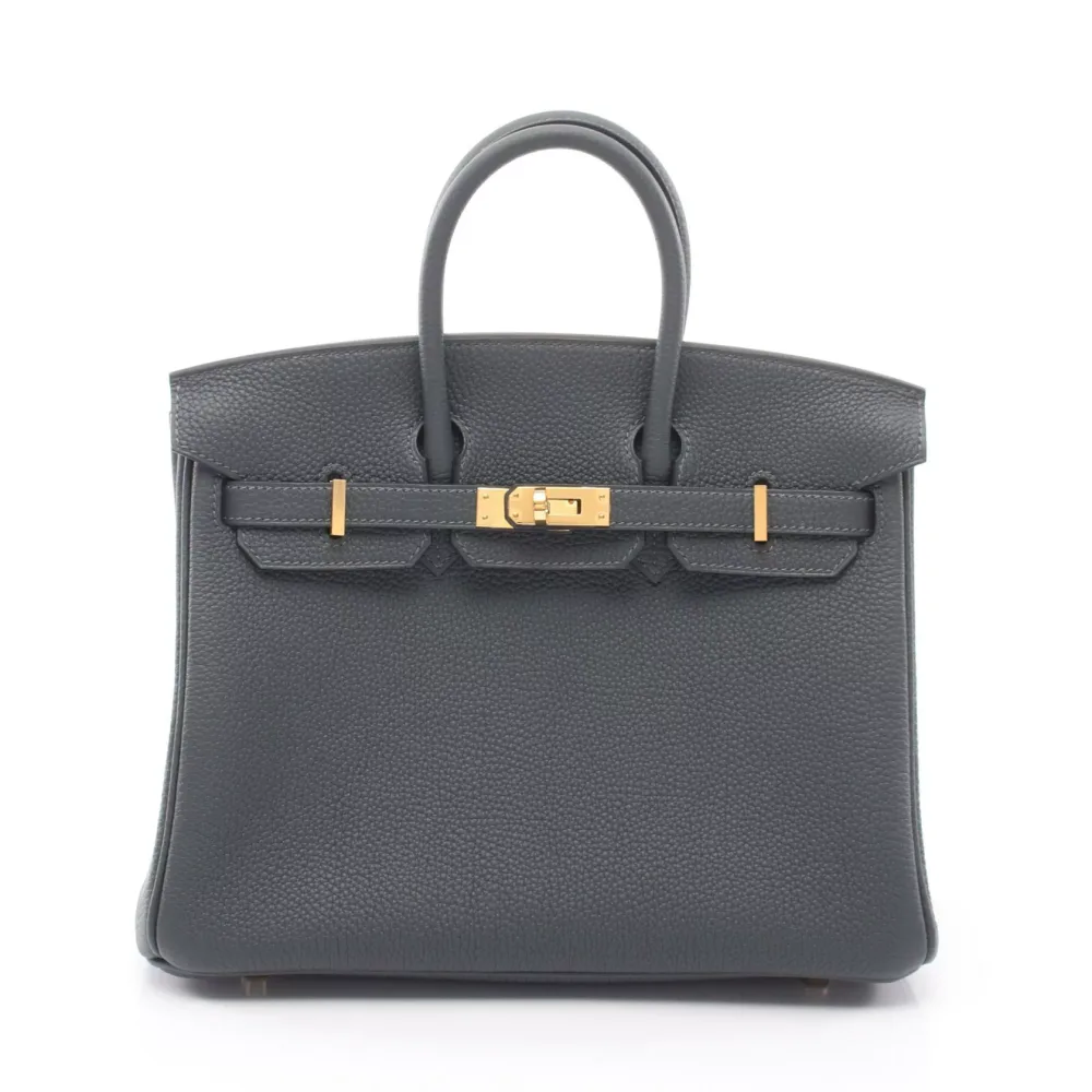 エルメス HERMES バーキン25 グリミスティ ハンドバッグ バッグ レザー トゴ レディース グレー系 【中古】