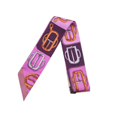 【中古】 エルメス ツイリー BOUCLERIE D ATTELAGE アトラージュのバックル シルク