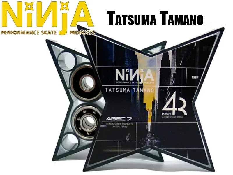 NINJA BEARINGS ニンジャ 忍者 ベアリング ABEC7 Tatsuma Tamano 玉野 辰磨 signature スケートボード スケボー skate ストリート パーク star case スターケース シグネイチャー トヨタ TOYOTA 速い メール便対応
