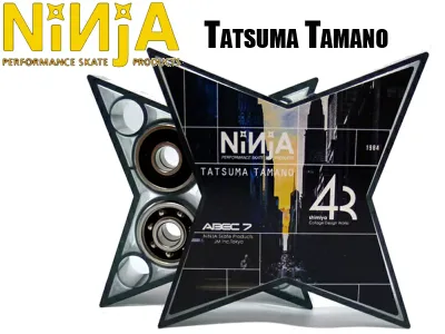 NINJA BEARINGS ニンジャ 忍者 ベアリング ABEC7 Tatsuma Tamano 玉野 辰磨 signature スケートボード スケボー skate ストリート パーク star case スターケース シグネイチャー トヨタ TOYOTA 速い メール便対応