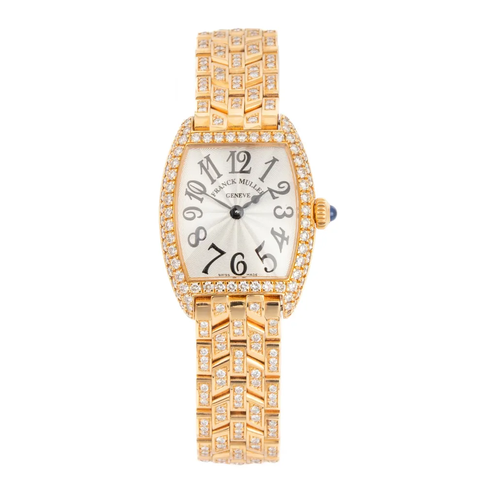 【未使用】FRANCK MULLER/フランクミュラー 2251 QZ D Tonneau Carvex K18YG ダイヤモンド クオーツ レディース 腕時計 #JP28418