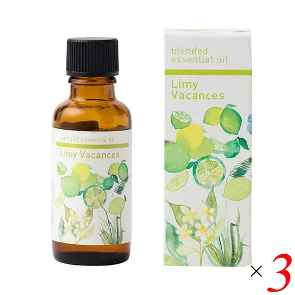 アロマ アロマオイル 精油 生活の木 ブレンドエッセンシャルオイル ライミーバカンス 30ml 3本セット