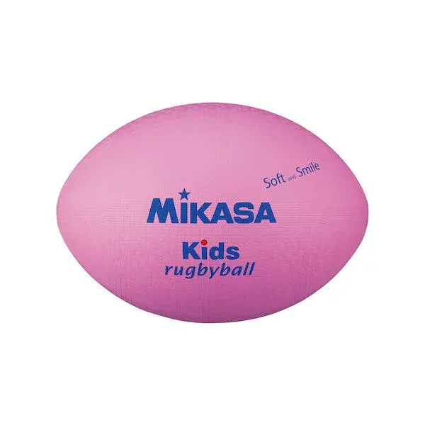 MIKASA 4907225080120 KF−P Kids Rugby Rubber Approx. 185g Pink Large Size Smile Rugby KFP Kids Rugby Large Size Educational Material Ball