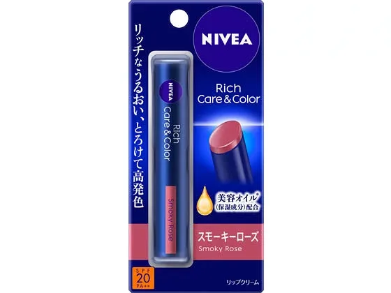 KAO ニベア リッチケア&カラーリップ スモーキーローズ 2g
