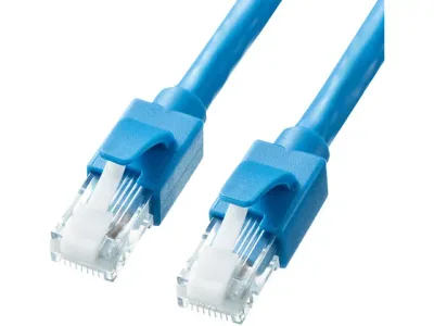 【お取り寄せ】サンワサプライ カテゴリ6A LANケーブル(ブルー・2m) KB-T6ATS-02BL