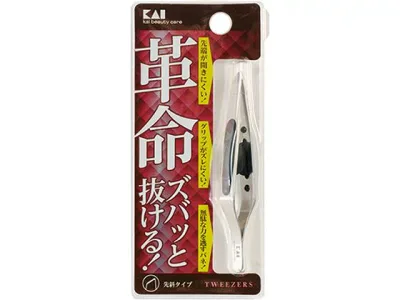 【お取り寄せ】貝印 キャッチャー毛抜き 先斜 000KQ3096