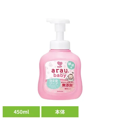アラウ.ベビー 泡全身ソープ 敏感肌 450ml アラウ ベビー サラヤ 無添加 せっけん 泡 全身 敏感肌 自然派 環境 SARAYA アラウ.ベビー