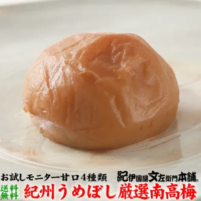 紀州うめぼし【ご試食セット】4種類を各3粒 和歌山県産うめぼし【ネコポス】紀州産青梅使用 わけあり品・梅干 うめぼし ポッキリ ポイント消化 送料無料 訳あり・わけあり・ワケあり(つぶれ梅・皮切れ・傷あり・斑点・色むら・不揃い)