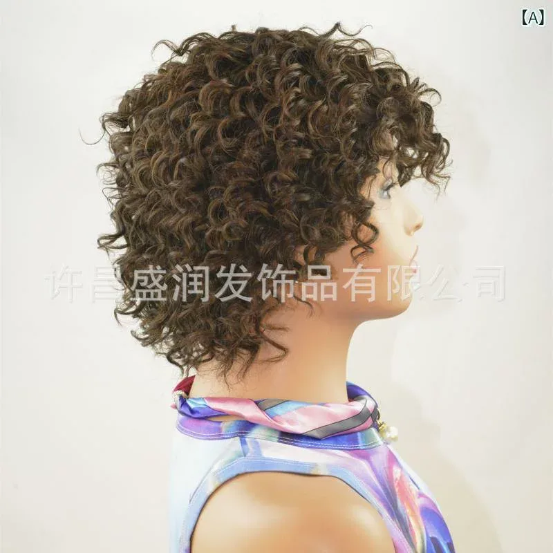 ウィッグ レディース 女性用 ショートヘア 真髮 全頭かつら ショート カール 自然色 ファッション おしゃれ 若見え