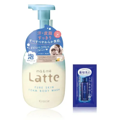 マー&ミー 【ピュアスキン】 親子で使える 泡 ボディソープ ポンプ 550ml おまけ付き | ベビー ソープ ママ キッズ 子供 赤ちゃん ラッテ 石鹸