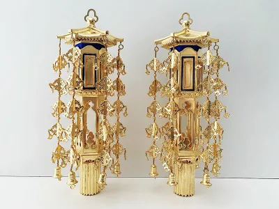 仏具 幢幡瓔珞 7.0寸 三枠【浄土宗 禅宗 天台宗 真言宗 各宗派】