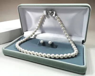 【限定品】日本製国産特Aランク最上選別特級本貝パールネックレスセット イヤリングピアス8mm花珠級 (フォーマル 冠婚葬祭 お呼ばれ セレモニー 礼服 結婚式 入学式 卒業式 七五三 成人祝い 就職祝い 結婚祝い 葬式 通夜 ブラックフォーマル 厄年 厄除け 厄落とし 3点セット