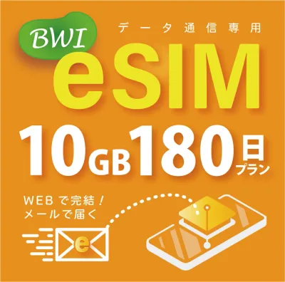 【eSIM版!荷物のお届けなし!メールにて送信】日本 国内専用 eSIM 10GB/180日 プリペイド e-SIM データ通信専用 docomo MVNO 回線 4G/LTE対応 長期利用 日本esim 【eSIM対応機種専用】※値下げしました
