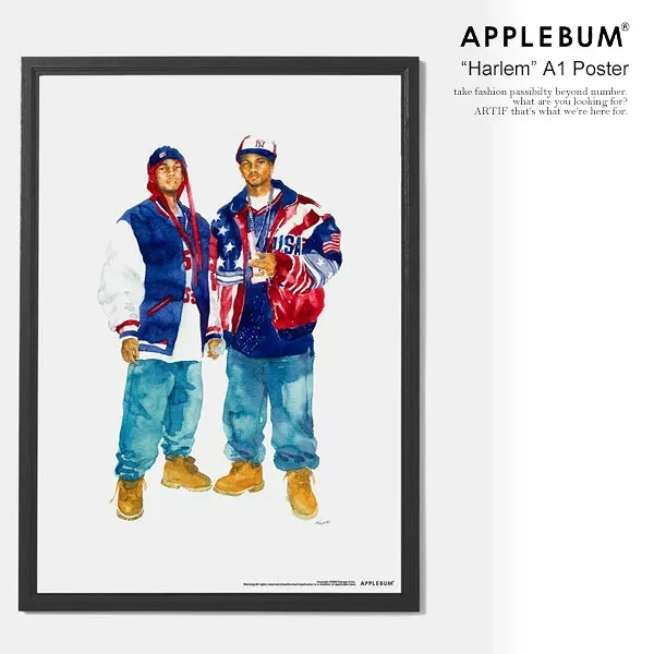 アップルバム ポスター APPLEBUM “Harlem” A1 Poster メンズ インテリア A1サイズ 水彩画コレクション ストリート