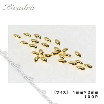 SHAREYDVA シャレドワ リーフ ゴールド 100 P 1mm×2mm 【ネイル パーツ ジェルネイル】